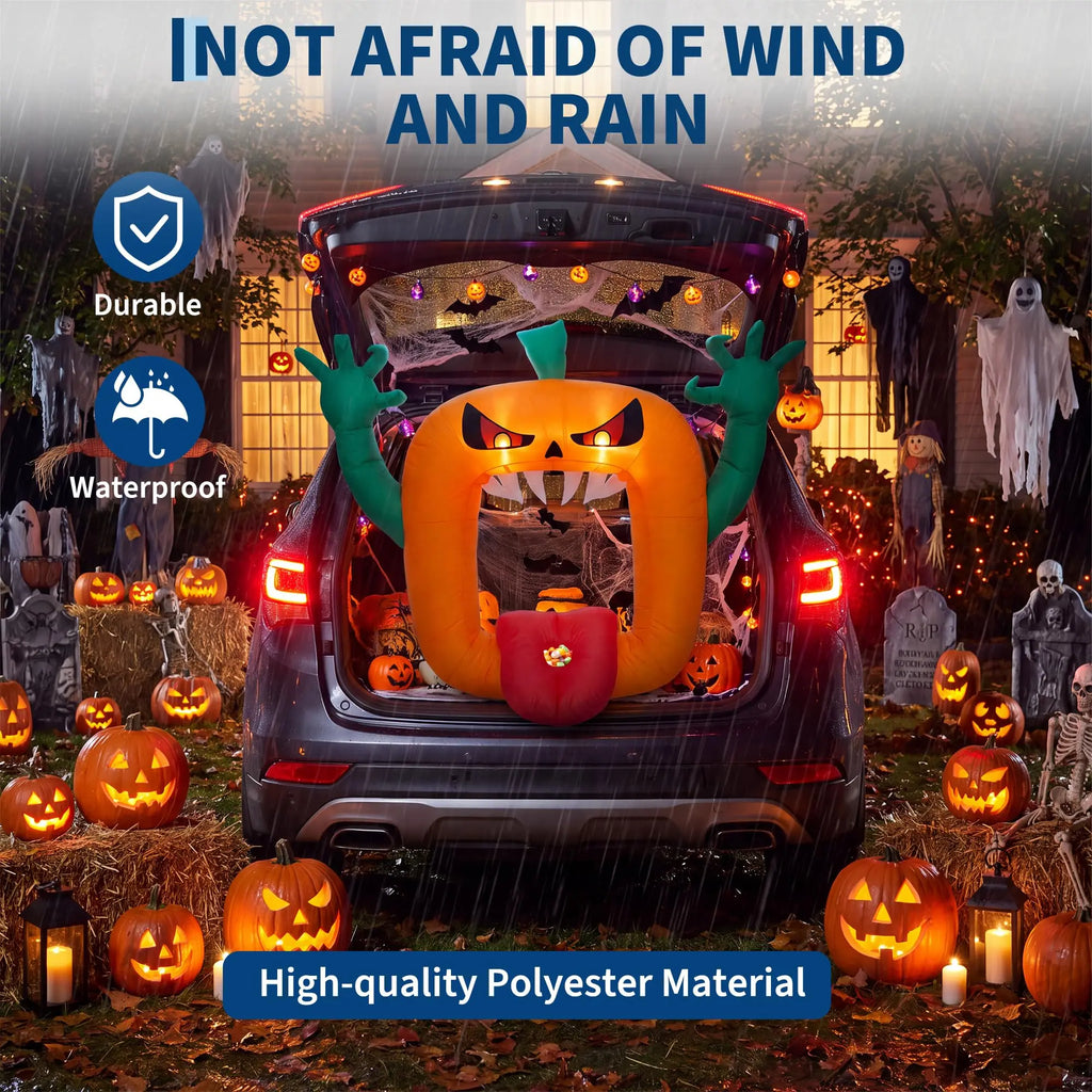 6FT Inflatable Pumpkin Trunk-or-Treat Decor