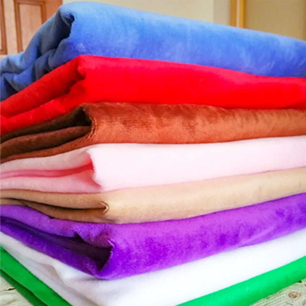45x150cm Plain Short Plush Velvet Fabric for DIY Handmade Bedding Sheet Quilting Sewing Clothes Coat Lining Sofa Cover Bag Decor