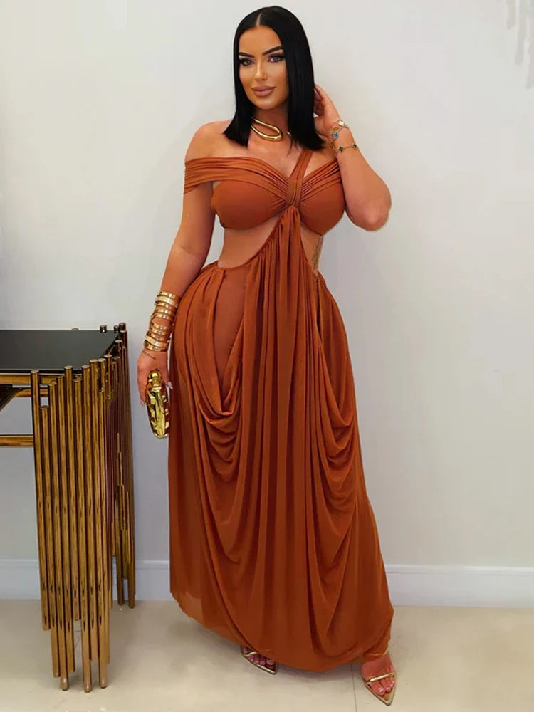 Beyprern Chic Women's Cut Out Layered Irregular Party Dresses