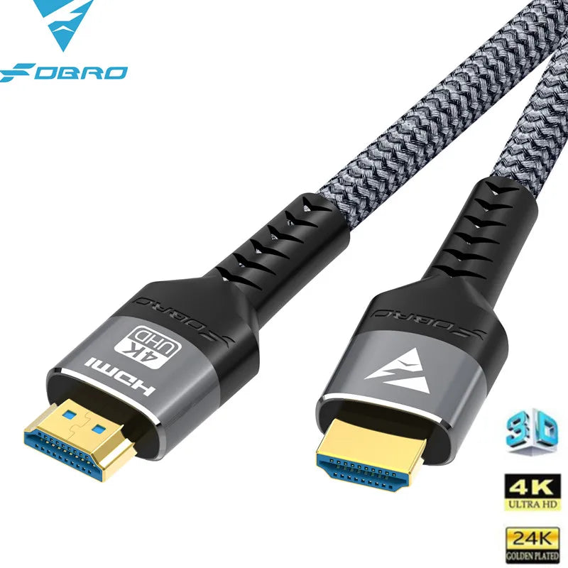8K HDMI-Compatible Cable 4K@120Hz 8K@60Hz HDMI 2.1 Cable 48Gbps