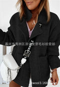 New Fashionable Women's Sweater Solid Color Autumn Winter Loose Casual Commuting Style Cardigan Long Sleeve Big Pocket Cardigans