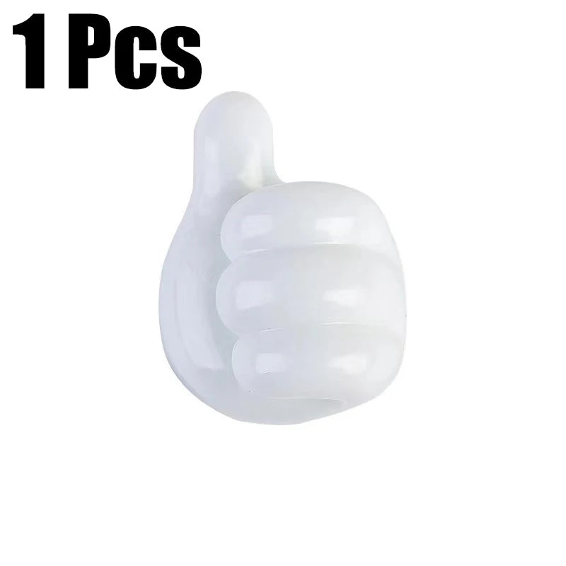 10PCS Thumb Wall Hook Cable Clip Wire Desk Organizer Brush Storage Wall Sticker Gadgets for Home/Office/Car USB Cable Organizer