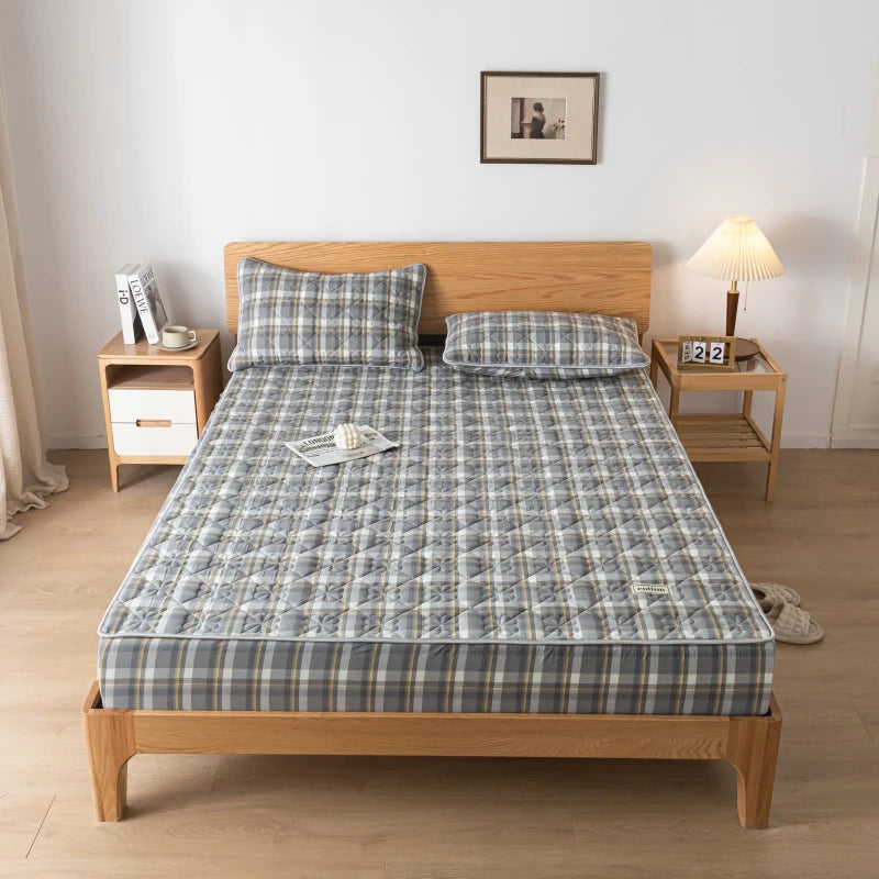 A-Class Pre-Washed Cotton Mattress Protector Cover - Ultra Soft, Antibacterial, Hypoallergenic for a Serene Sleep Experience