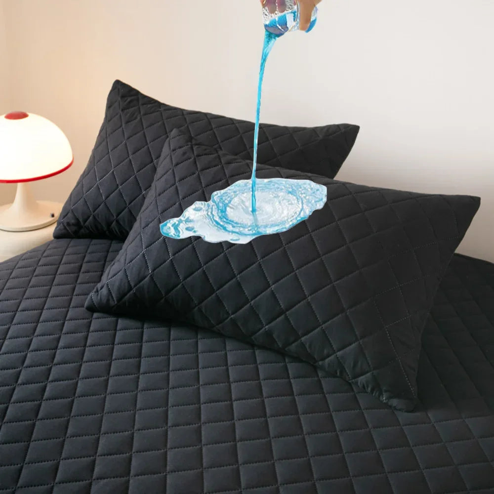 Waterproof Pillowcase, Excluding Pillows 3 Types of Jacquard 48x74cm Pillowcase for Bedroom,Pillow Cover for Home