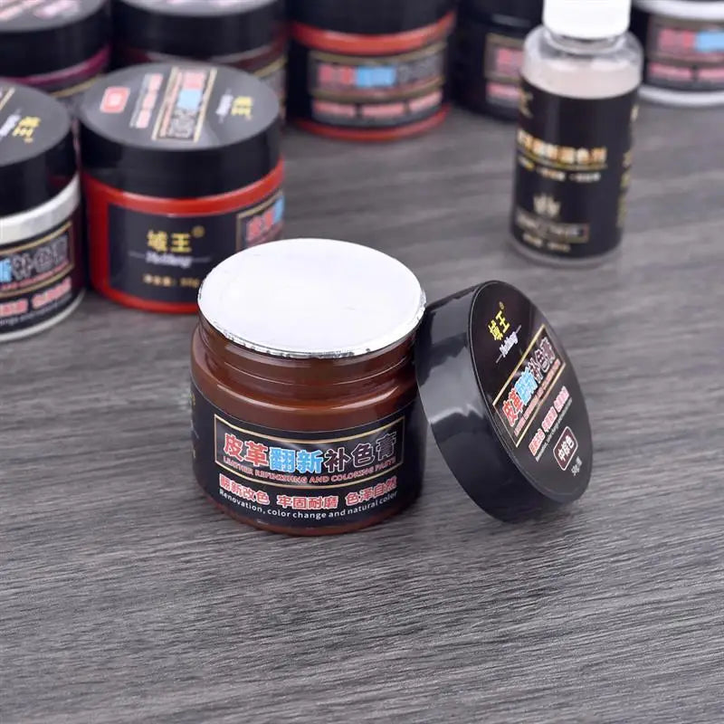 50ml Leather Paint Shoe Cream Coloring Leather Dye Repair Restoration Colors Change Paints For Bag Sofa Car Seat Scratch Brown