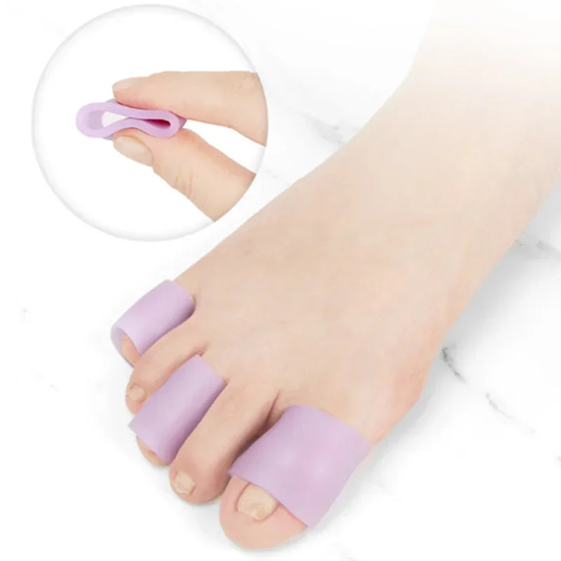 2pcs Silicone Toe Caps Gel Toe Covers Provide Protectors Cousions Relief Pain from Toe Blisters Corns Calluses