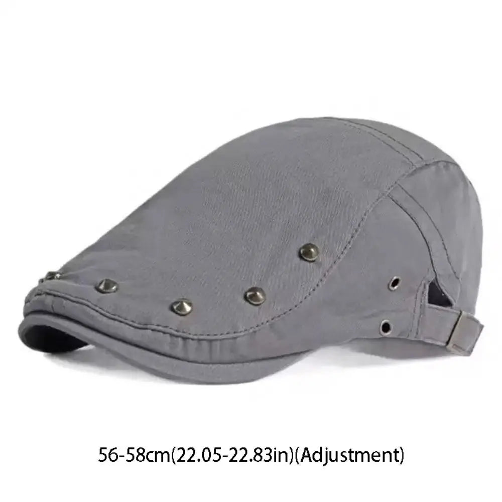 Casual Y2K Rivet Beret Harajuku Cotton Forward Cap Fashion Visor