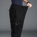 Men's Tactical Casual Pants New Elastic Waist Cargo Trousers