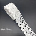 10mm-50mm 2yards White 100%Cotton Lace Ribbon For Apparel Sewing Fabric Trim Cotton Crocheted Lace Ribbon Handmade Accessories
