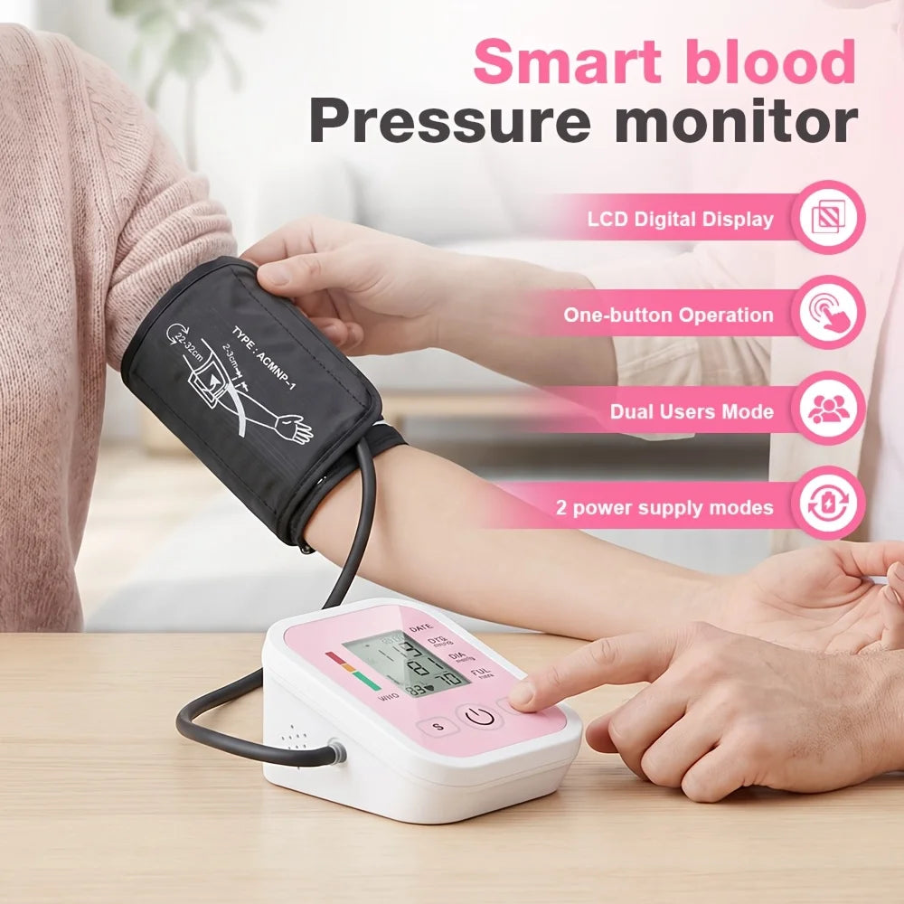 Upper Arm Blood Pressure Monitor Automatic Digital Heart Rate