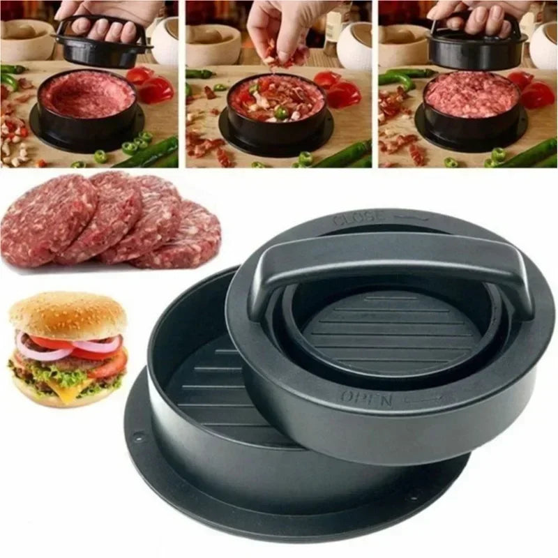 Hamburger Meat Press Maker ABS Round Shape Non-Stick Stuffed Burger Patties Beef Grill Pie Press Mould Maker Kitchen Accessories