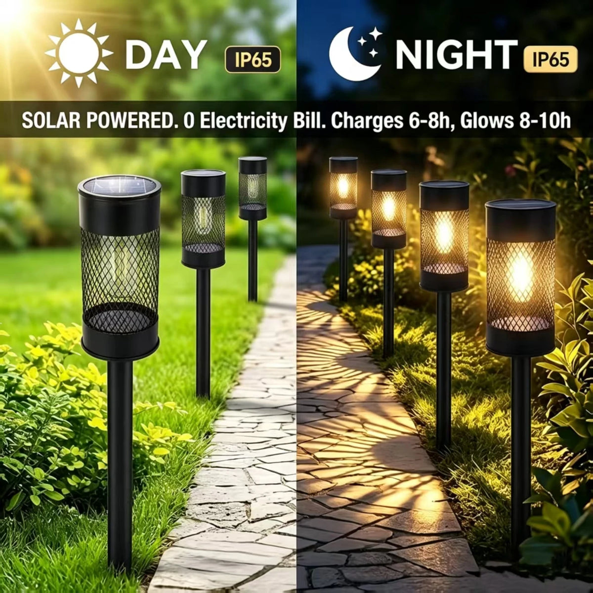 Solar Pathway Lights Metal