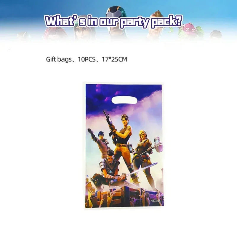 Fortnite Balloons Shooting Game Ballons Boy Girl Happy Birthday Banner Party Decoration Alpaca Llama Tableware Cake Topper Toy