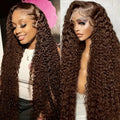 Glueless Chocolate Brown Jerry Curl Wig