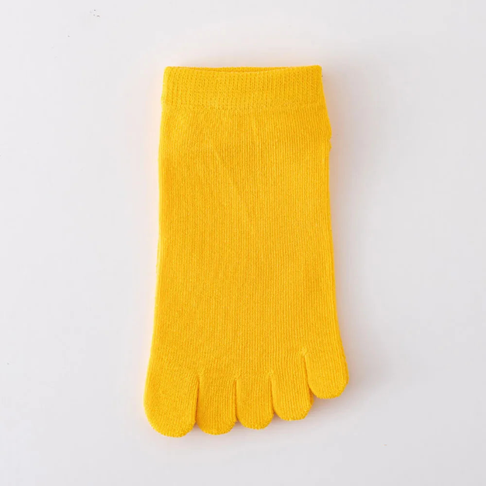 Hot Sale! Women Toe Socks with Separate Fingers Summer Solid Color Cotton Five Finger Socks Women Low Cut Ankle Socks Yoga Sport