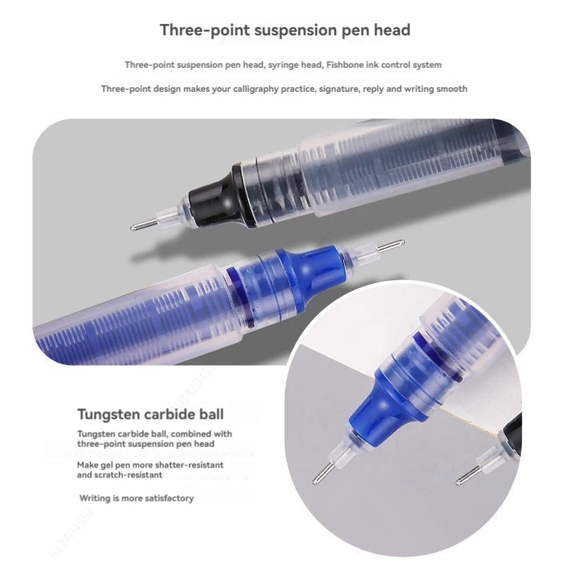 Quick-Dry Gel Pens, 0.5mm, Black & Blue, 5 Pack