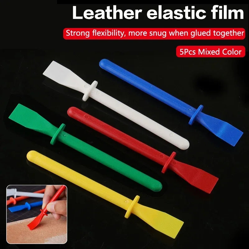5Pcs Leather Gluing Tool DIY Handmade Leather Craft Gluing Carving Stitching Tools Application Tools Adhesive Scraper Aliex