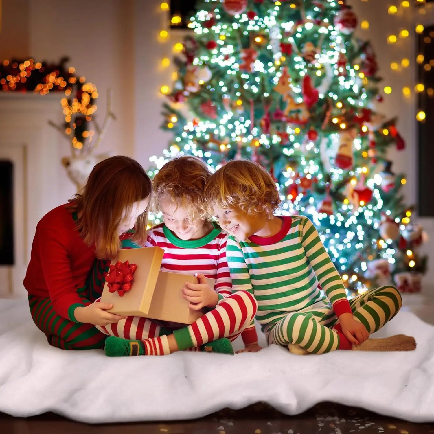 Artificial Snow Carpet Christmas Snow Roll Xmas Tree Base Cover Village Holiday Winter Decor Fake Snows Blanket Soft Cotton Prop