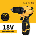 16.8V Brushless Electric Drill 35NM Cordless Drill Mini Electric