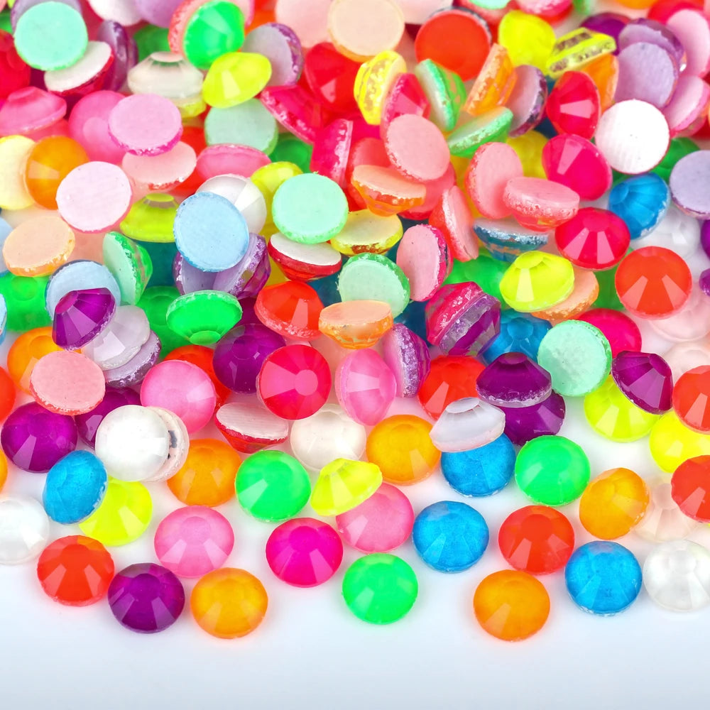 Fluorescence All Color Neon Hotfix Rhinestones Super Bright Crystal Strass Glass Iron On Rhinestone For Fabric Garment Dress