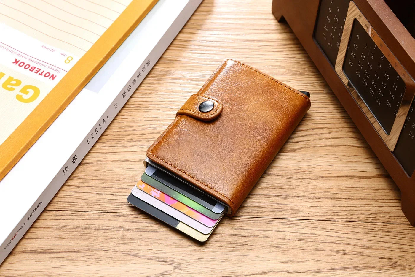 Rfid Visit Credit Card Holder Storage Luxury Small Smart Wallet Metal Business Cardholder Case Women Minimalist Walet for Men