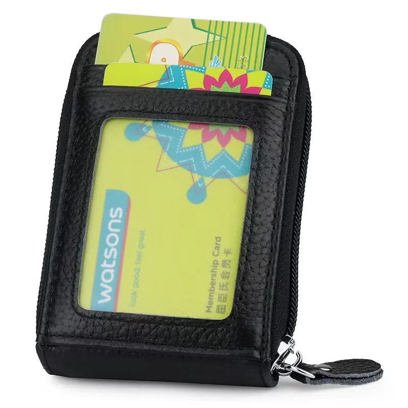 RFID Blocking Leather Wallet for Men Women, 12 Card Slot Accordion ID Driver License Holder, Thin Minimalist Credit Card Organiz