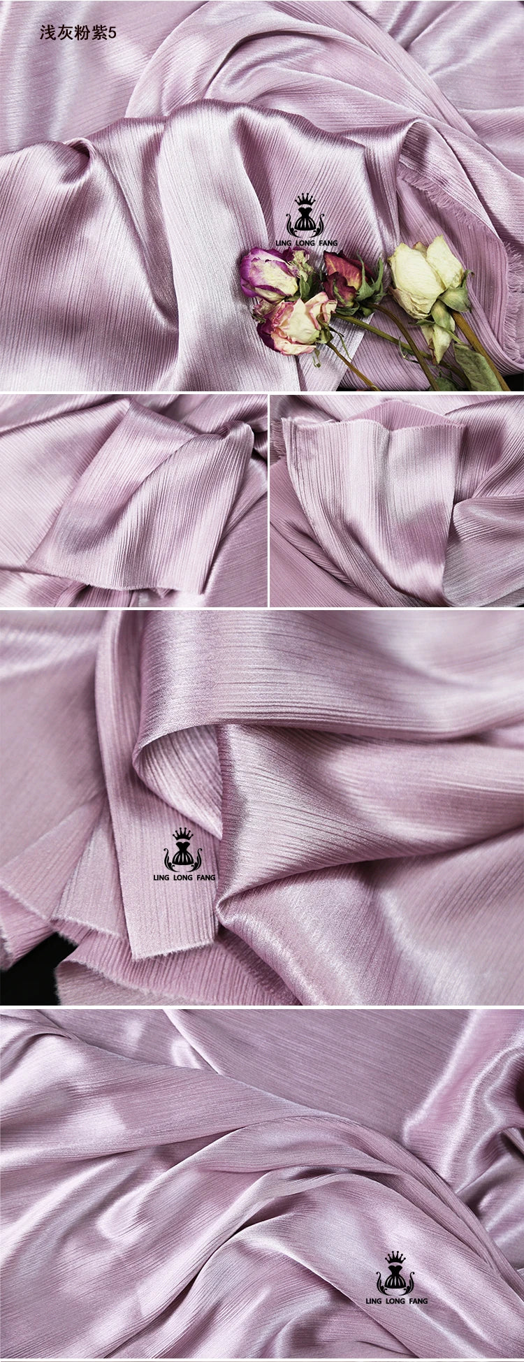 High End Glossy Texture Satin Fabric Smooth Imitation Acetate Silk Fabric Cheongsam Dress Designer Fabric Sewing Accessories