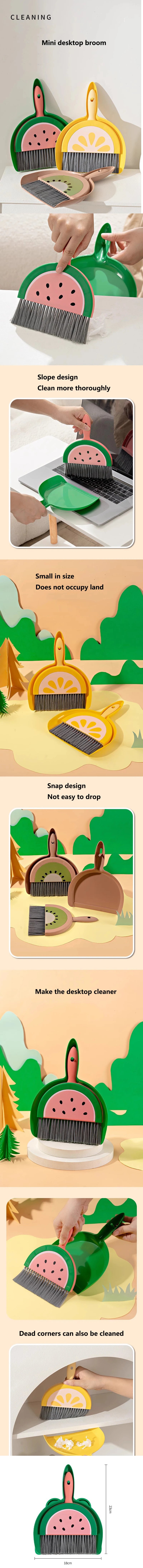 Desktop mini broom set tools, small broom for desk, office desk and dining table, dustpan combination
