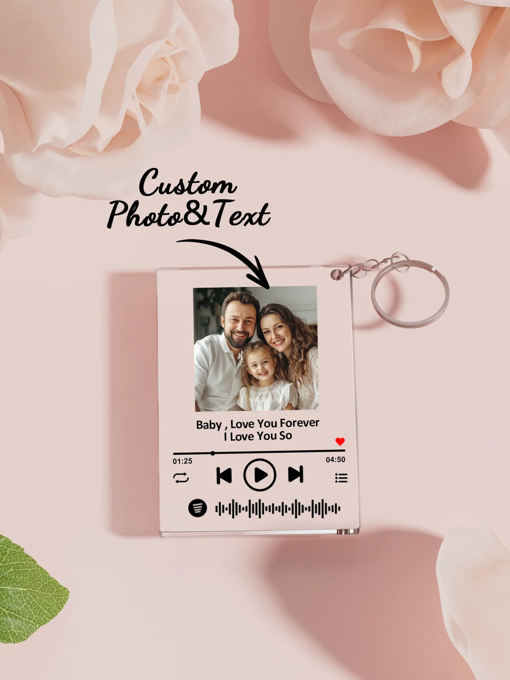 Custom acrylic photo keychains, custom engraved photo keychains, custom photo and text keychains, surprise gifts