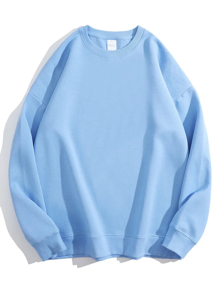 Autumn Oversized Sweatshirts Women Cotton Loose Pullovers Red O Neck Warm Sweatshirt For Women Oversize Winter Clothes Fleece