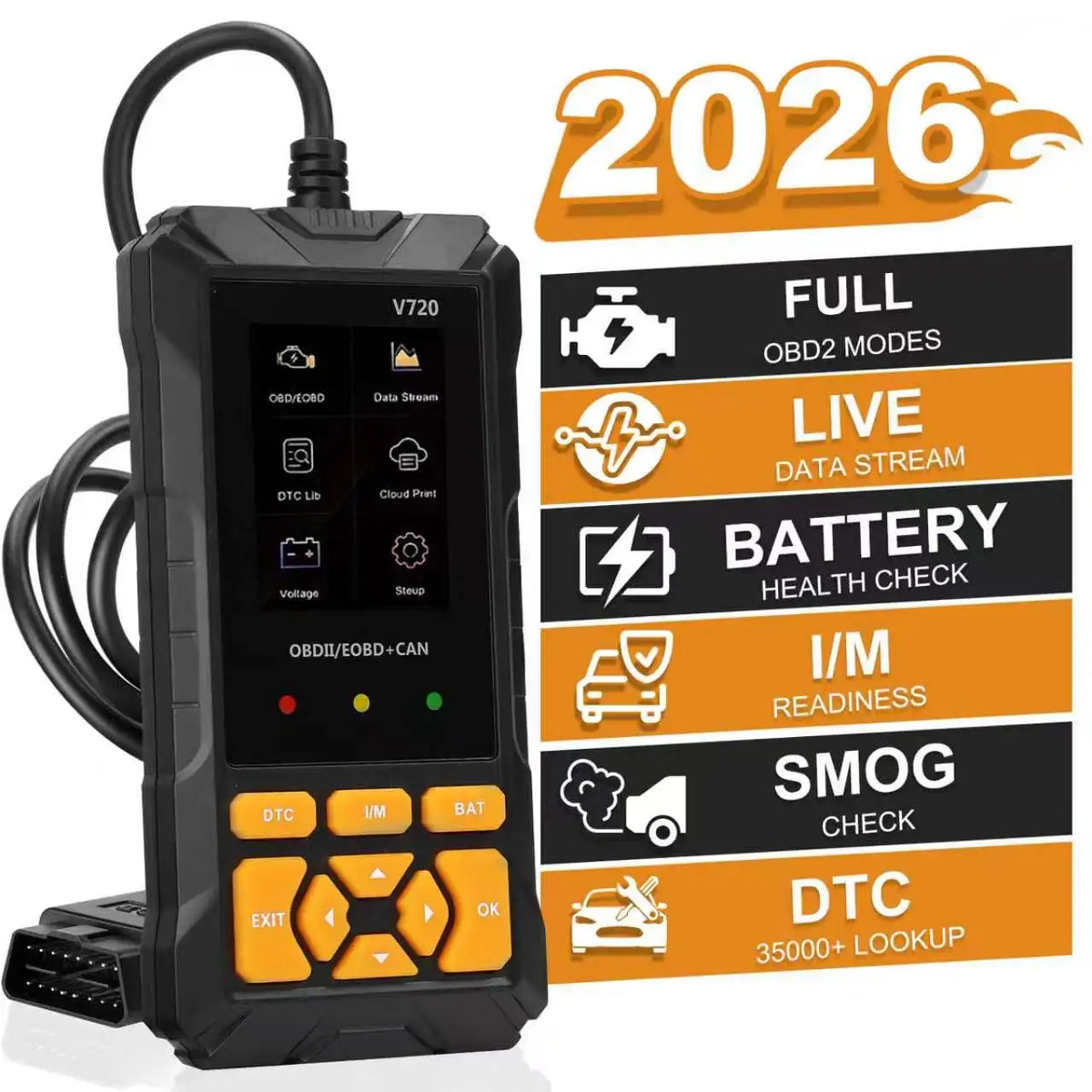 V720 Car Diagnostic Scanner Tool Automotive OBD2 Scanner
