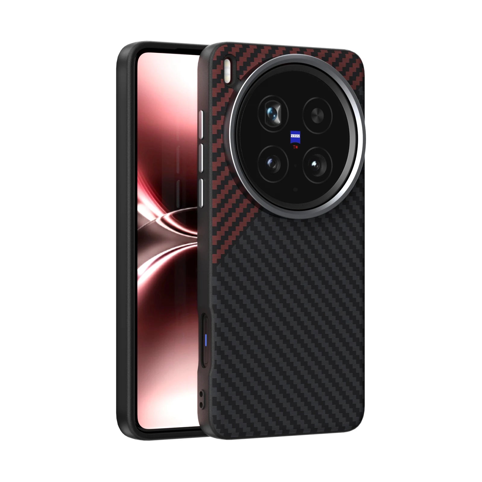 For Vivo X200 Ultra Case Magsafe Slim Rigid Alloy Lens Magnetic Wireless Charger Carbon Fiber Phone Case Cover Shell Vivo Grip
