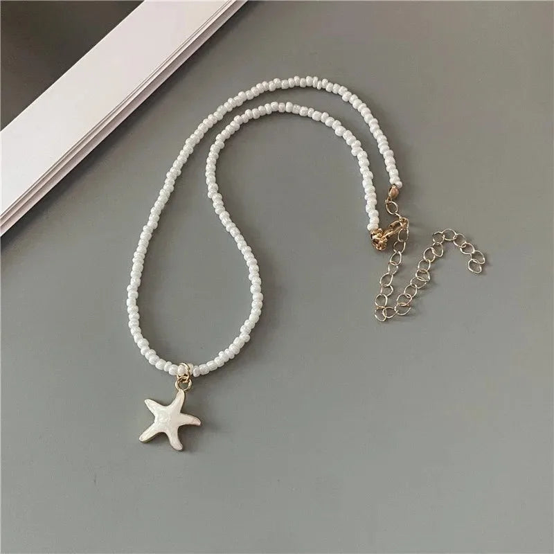 Spring Summer Women's Fashion Necklace Cute Romantic Starfish