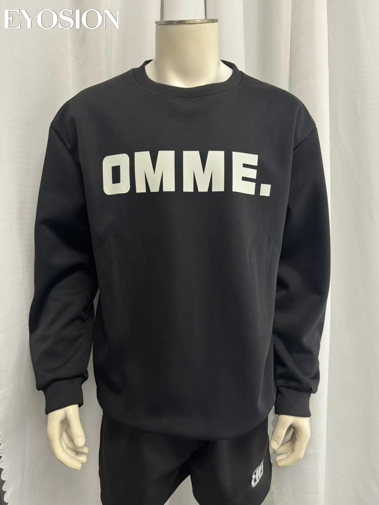 Long Sleeve Men's Pullover Hoodie Autumn Winter New Letter Printing Sweater Casual Harajuku Round Neck Plush Sweatshirt Top