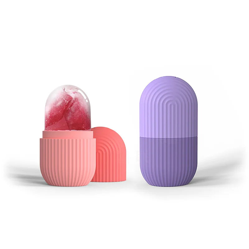 Silicone Ice Facial Roller Skin Care Beauty Lifting Contouring Tools Ice Cube Trays Ice Globe Balls Face Massager Skin Care Tool