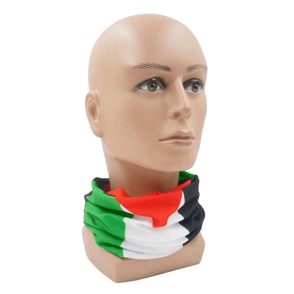 Palestine Flag Scarf25x 50cm Palestinian Keffiyeh Bandanas Neck Gaiter Seamless Arabia Scarves Palestine Arabic Face Masks