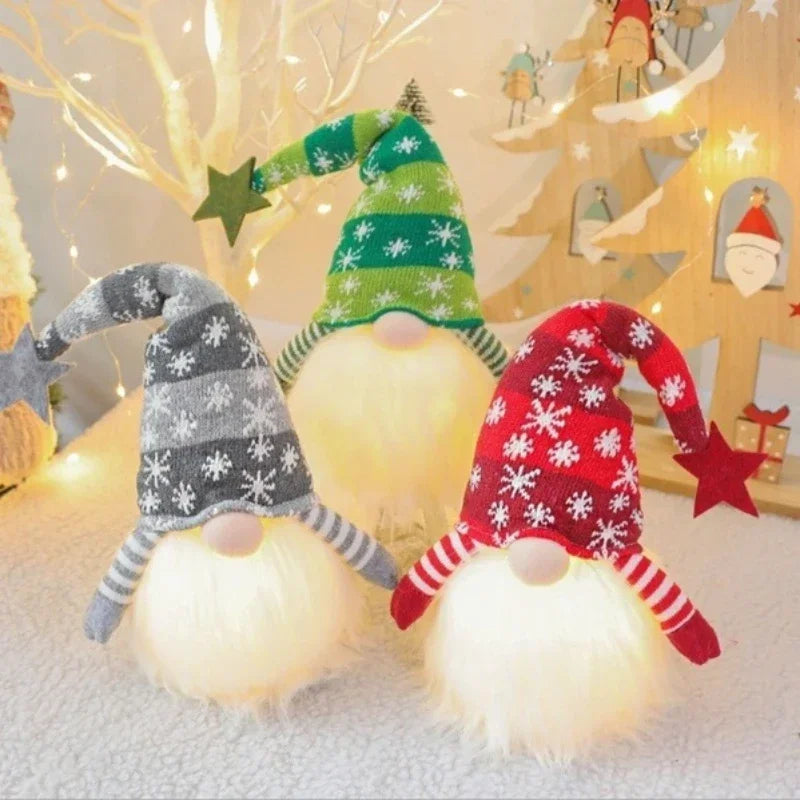 Glowing Plush Faceless Doll Christmas Ornaments Luminous Home Christmas Decor Navidad Natal New Year 2026