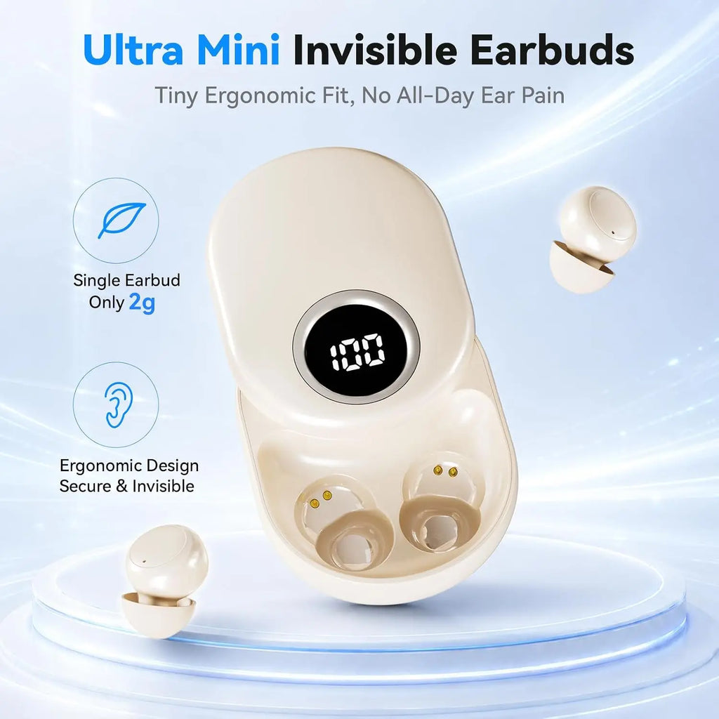 INSONIXN SK55 Mini Invisible Wireless Bluetooth Earbuds for Small