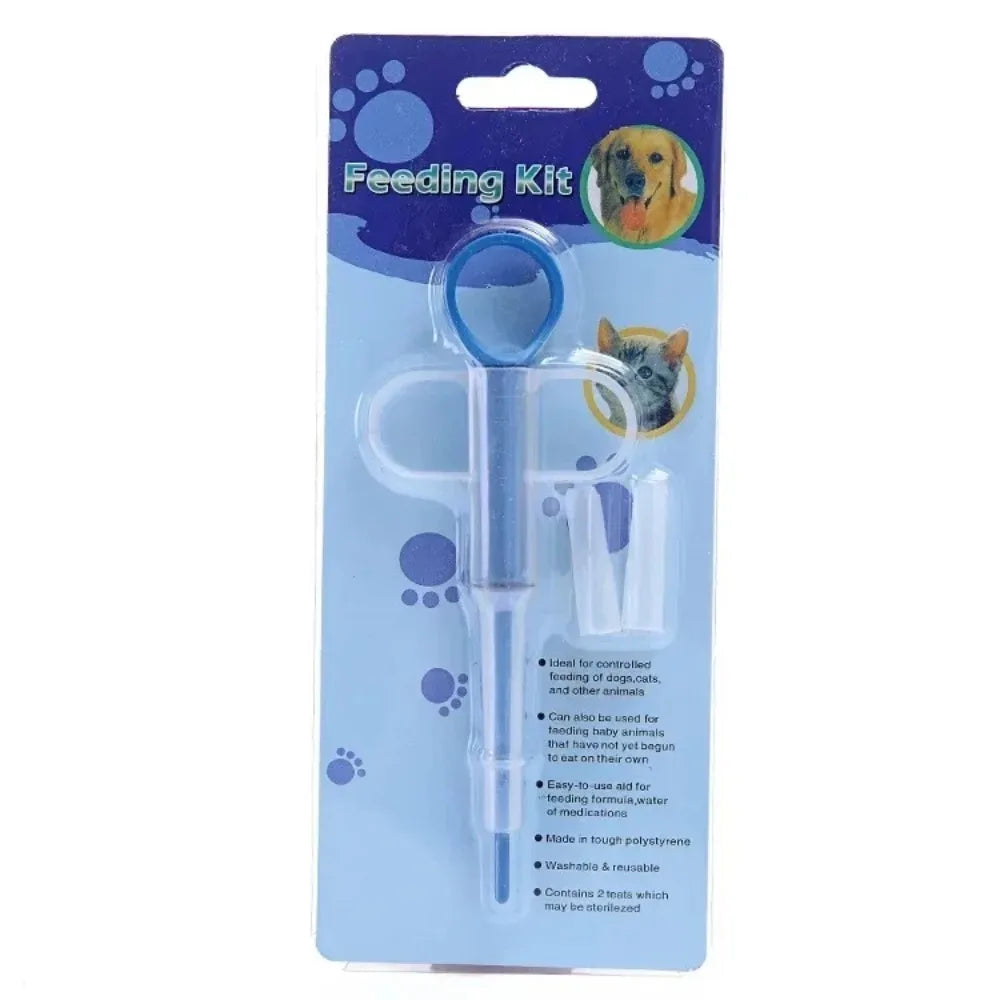 Pet Pills Applicator Cats Dogs Syringe Medicine Feeder Insect Repellent Supplies Can Clip Pills Cats and Dogs Pet Water Feeder