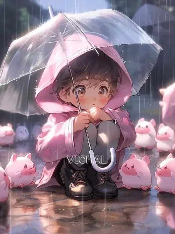 5D Fairy Dust Resin Diamond Painting Cartoon Cat Diamond Embroidery Mosaic Anime Girl Cross Stitch Set DIY Art Home Decor