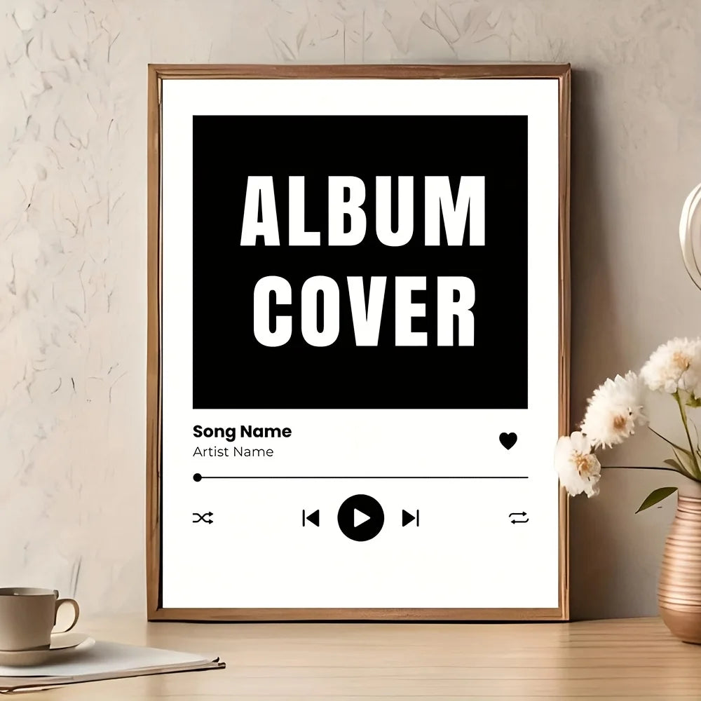 Custom Song Poster Music Wall Art Album Cover Print Music App