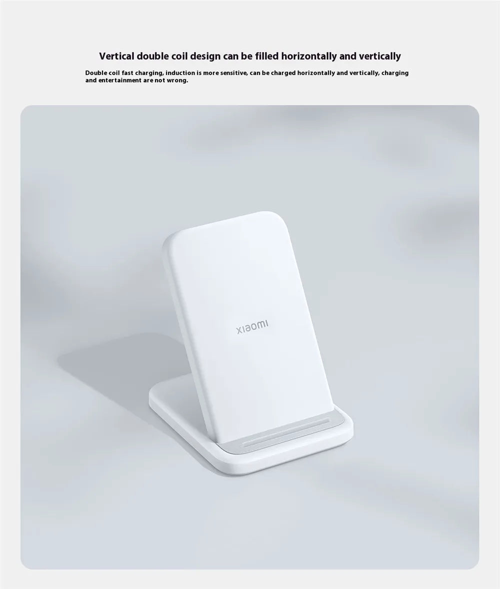 Xiaomi Mi 30W Vertical Wireless Charger Fast Charging For Xiaomi 15/14/13/12 Series For Redmi K70/K60 Series For iPhone Series