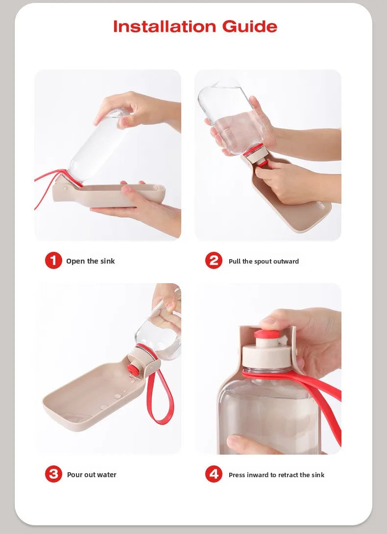 Dog out water cup portable water dispenser cat feeding water bottle outdoor walking dog pet kettle puppy drinking water artifact
