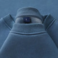 600G Pure Cotton Plush Thickened Sweatshirt Thin Plush Heavyweight Solid Round Neck Sweater Autumn Winter Warm Sweater