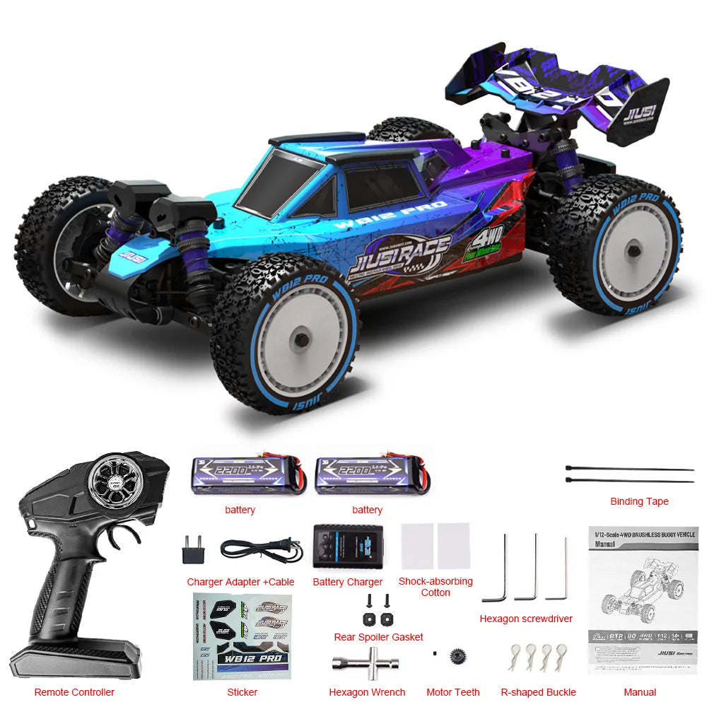 WB12 PRO 1/12 JIUSI Racing Car 80KM/H Brushless Remote