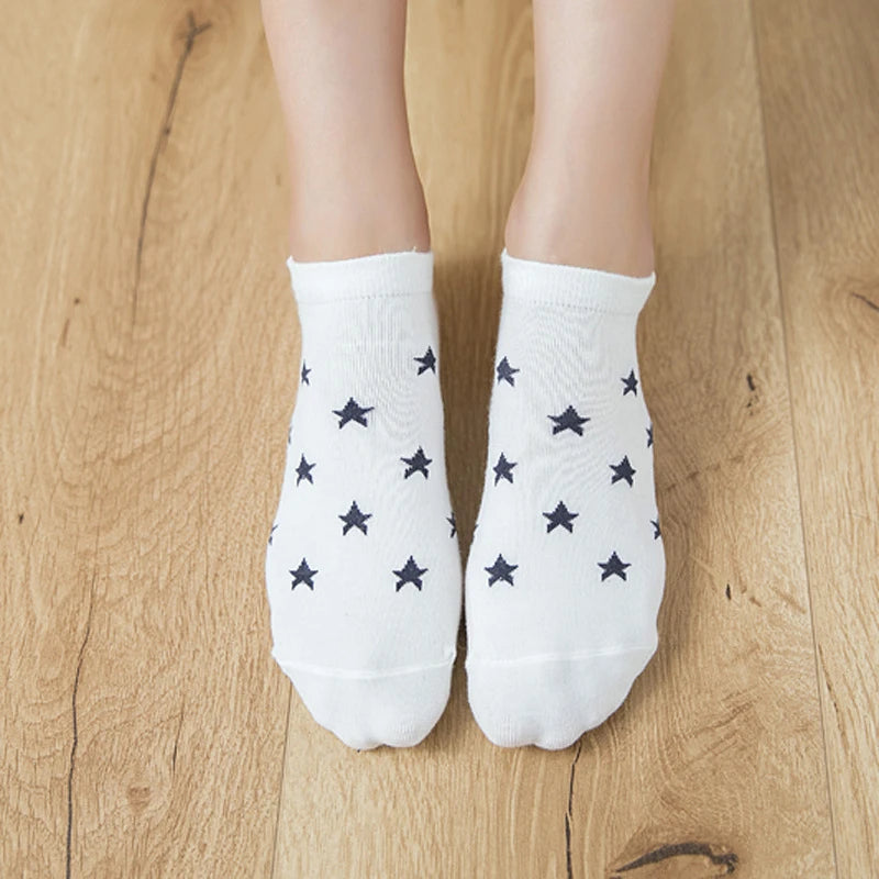 Fashion Women Kawaii 3D Heart Ear Socks Cute Simple Fresh Female Sokken With Stripes Dots Stars Big Eyes 3D Love Heart Heel