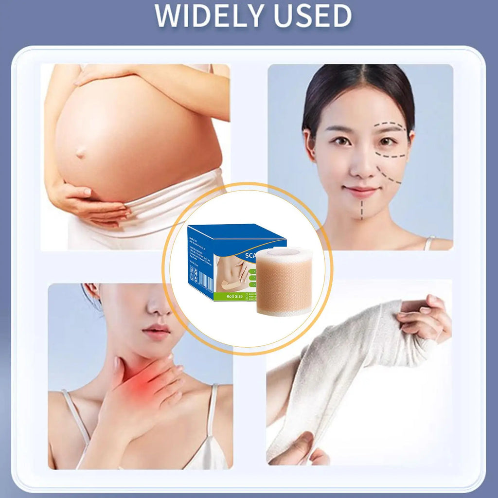 1 Roll Invisible Silicone Scar Sheets Self-Adhesive Scar Cover Tape Reusable and Effective Skin Care Strips