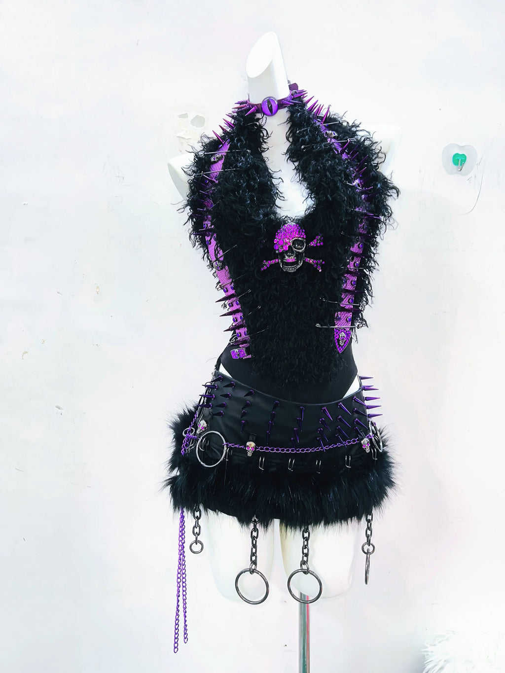 Gothic Tank Tops Punk Tank Tops Skull Top Vintage Fairy - Necklace