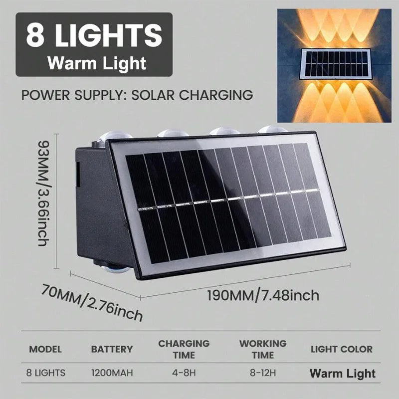 Solar Wall Lamp Outdoor Solar LED Light Waterproof Up