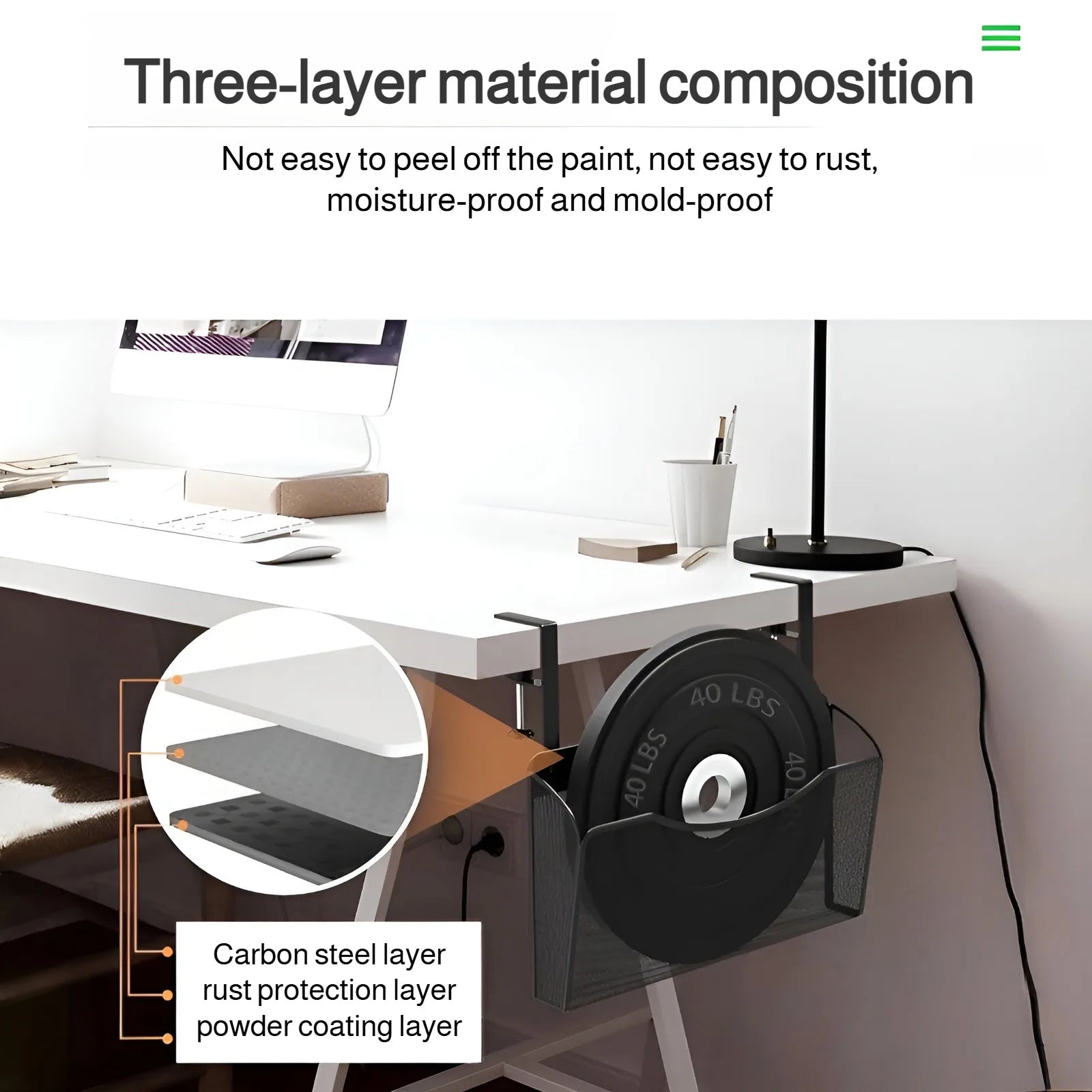 Simple Clip-On Desk Organizer - Magazine & Book Hanging Shelf | Quick and Hassle-Free Setup | Upgrade Your Study Space